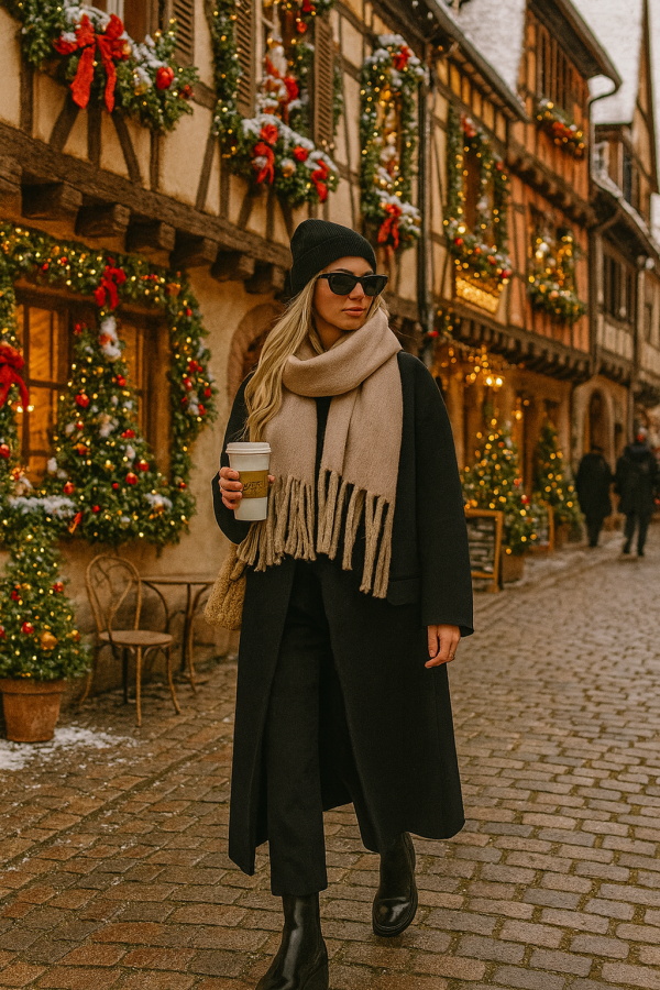 Long manteau noir